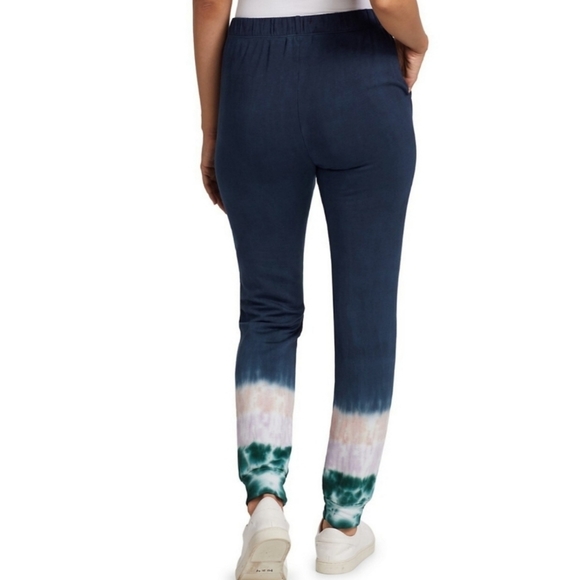 NWT Wildfox Womens Navy Blue Hadley Circular Tie Dye Joggers - Picture 2 of 3